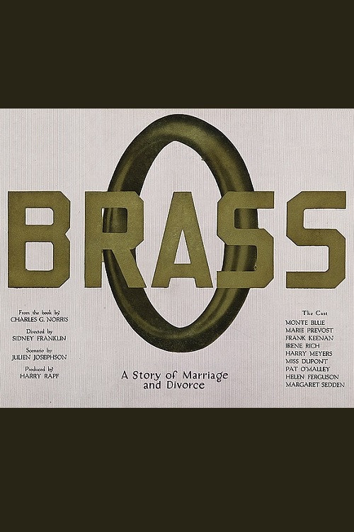 Movie poster for Brass (1923)