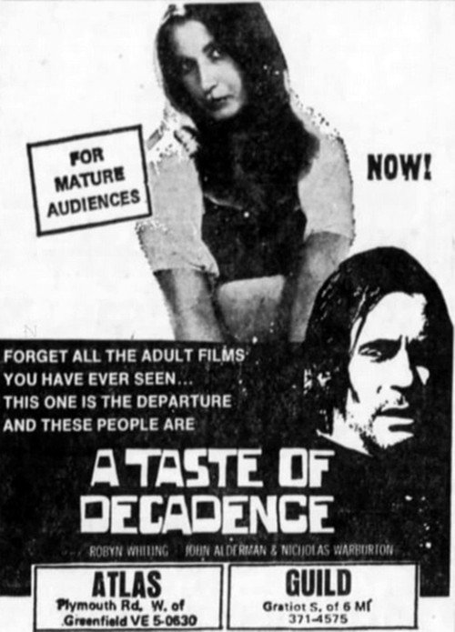 Movie poster for A Taste of Decadence (1975)