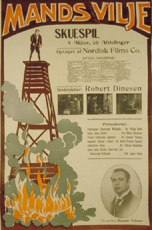 Movie poster for Mands Vilje (1918)