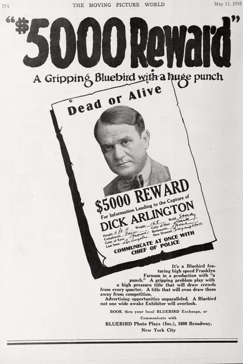 Movie poster for $5,000 Reward (1918)