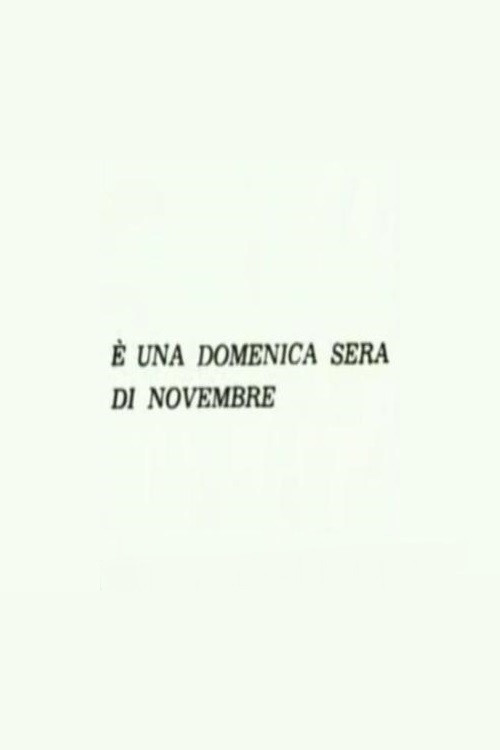 Movie poster for È una domenica sera di novembre (1981)