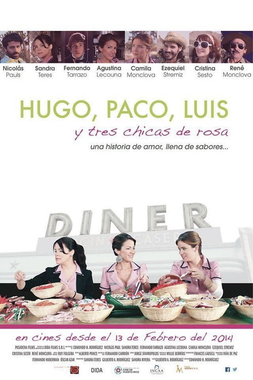 Movie poster for Hugo, Paco, Luis y tres chicas de rosa (2014)