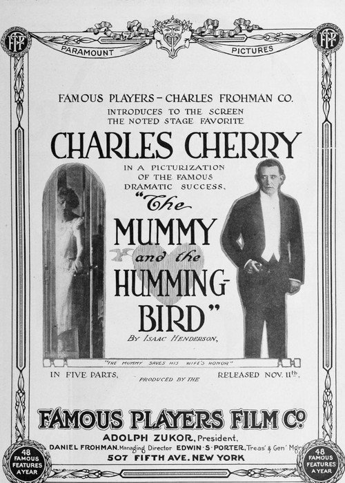 Movie poster for The Mummy and the Humming-Bird (1915)