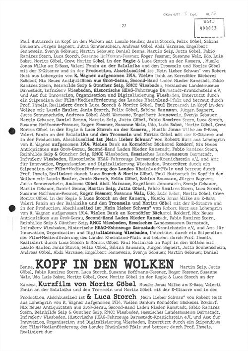 Movie poster for Kopf in den Wolken (2023)