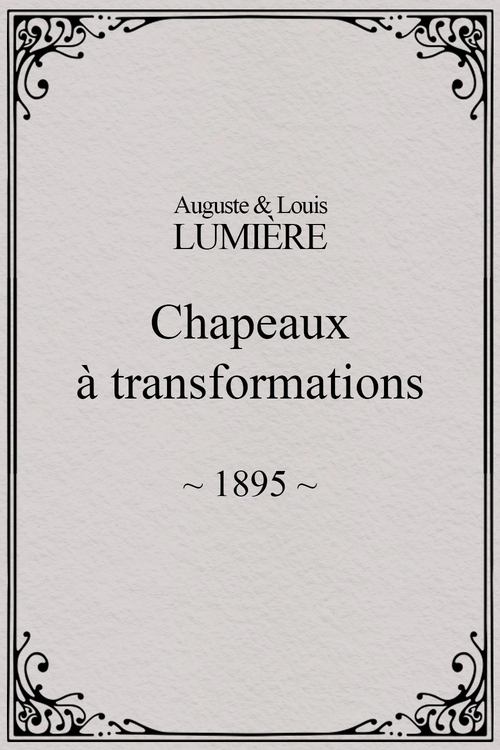 Movie poster for Transformation by Hats (1895)