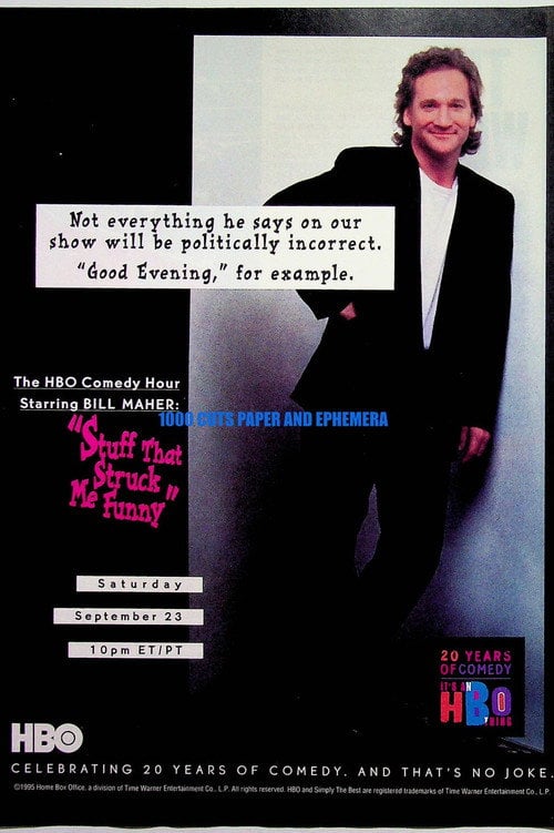 Movie poster for Bill Maher: Stuff That Struck Me Funny (1995)