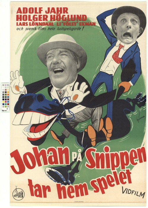 Movie poster for Johan på Snippen tar hem spelet (1957)