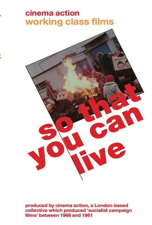 Movie poster for So That You Can Live (1981)