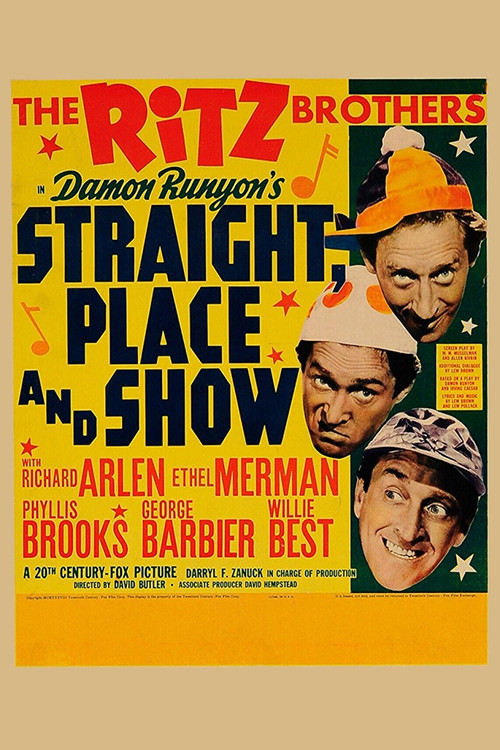 Movie poster for Straight, Place and Show (1938)