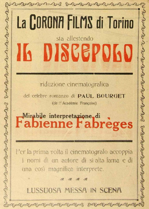 Movie poster for Il discepolo (1917)