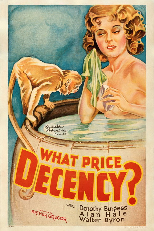 Movie poster for What Price Decency (1933)