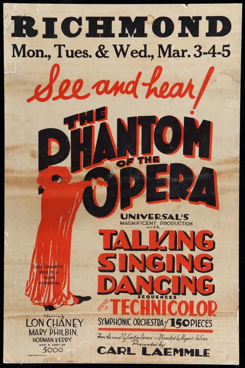 Movie poster for The Phantom of the Opera (1929)