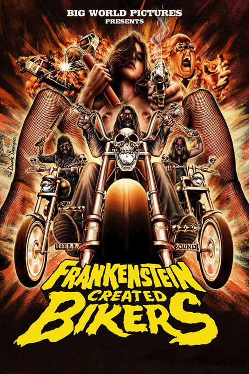 Movie poster for Frankenstein Created Bikers (2016)