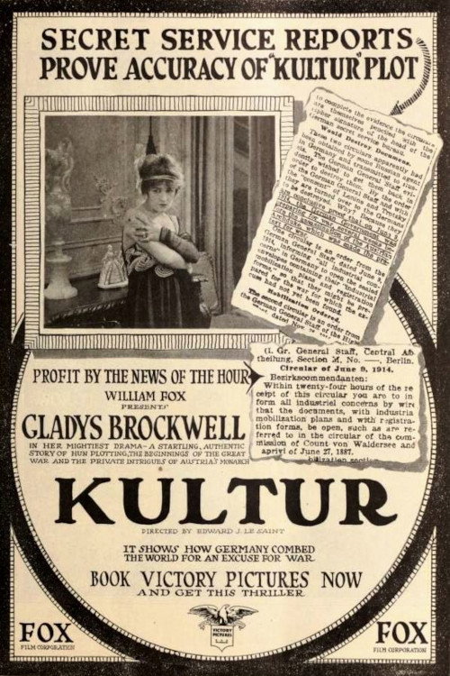 Movie poster for Kultur (1918)