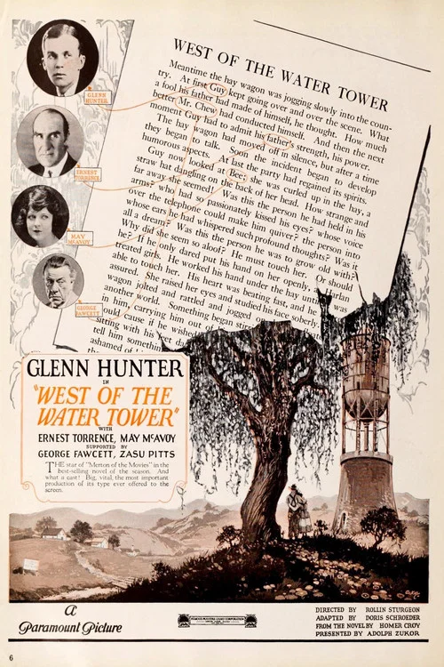 Movie poster for West of the Water Tower (1924)