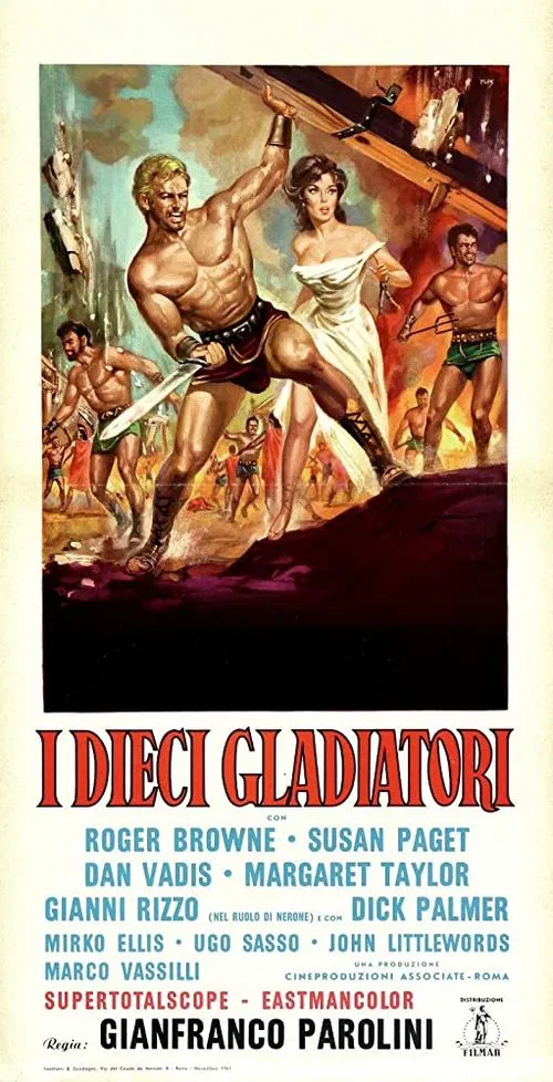 Movie poster for The Ten Gladiators (1963)