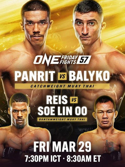Movie poster for ONE Friday Fights 57: Panrit vs. Balyko (2024)