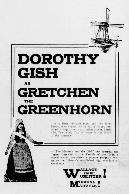 Movie poster for Gretchen the Greenhorn (1916)