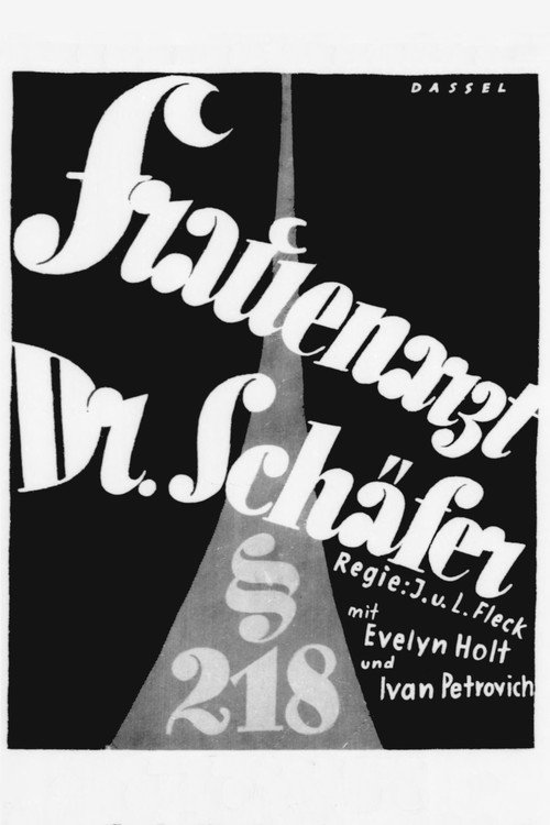 Movie poster for Frauenarzt Dr. Schäfer (1928)