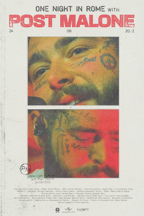 Movie poster for One Night in Rome with Post Malone (2022)