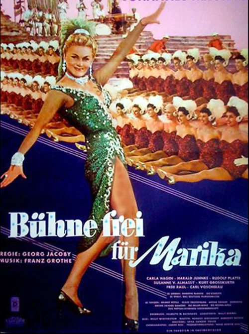 Movie poster for Clear the stage for Marika (1958)