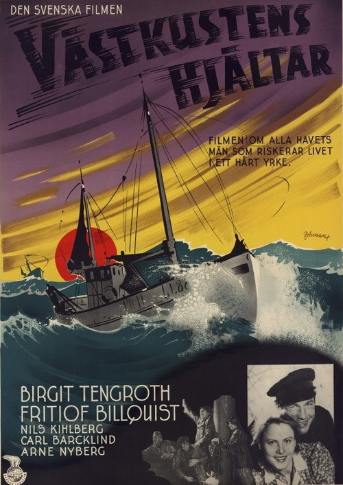 Movie poster for Västkustens hjältar (1940)