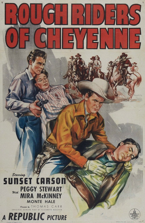 Movie poster for Rough Riders of Cheyenne (1945)