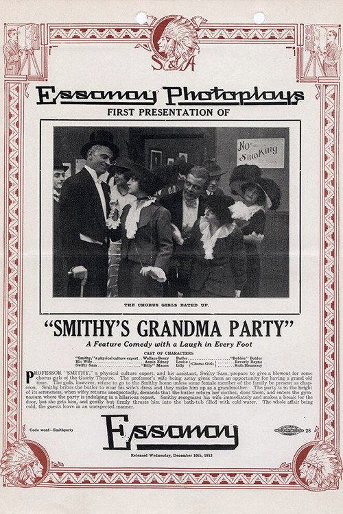 Movie poster for Smithy's Grandma Party (1913)