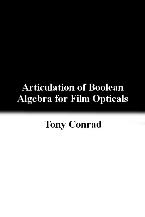 Movie poster for Articulation of Boolean Algebra for Film Opticals (1975)