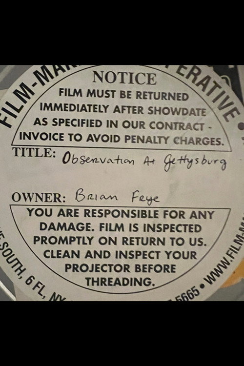 Movie poster for Observations at Gettysburg (2002)