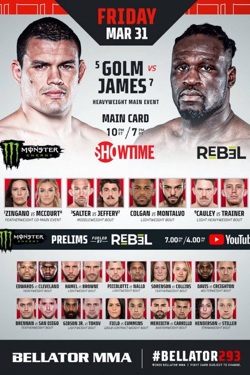 Movie poster for Bellator 293: Golm vs. James (2023)