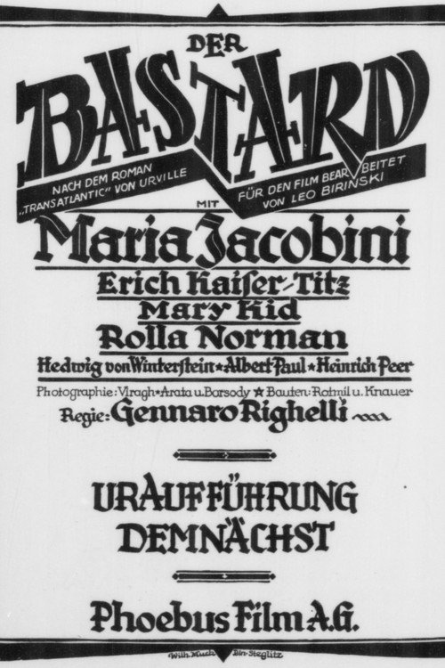 Movie poster for Der Bastard (1925)