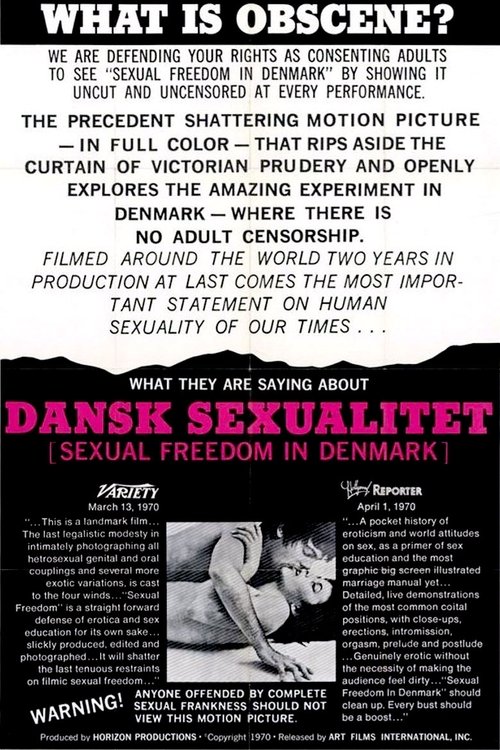 Movie poster for Sexual Freedom in Denmark (1970)