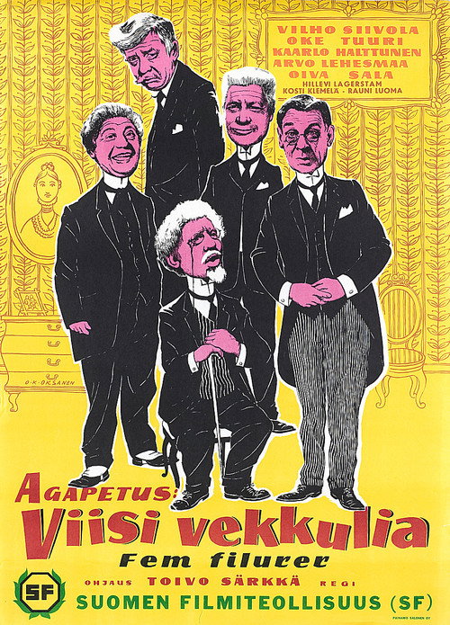 Movie poster for Viisi vekkulia (1956)