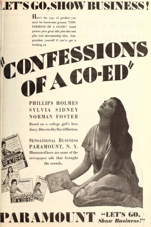 Movie poster for Confessions of a Co-Ed (1931)