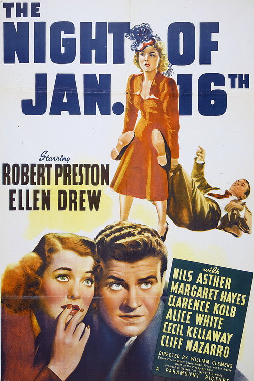 Movie poster for The Night of January 16th (1941)