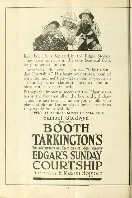 Movie poster for Edgar's Sunday Courtship (1920)