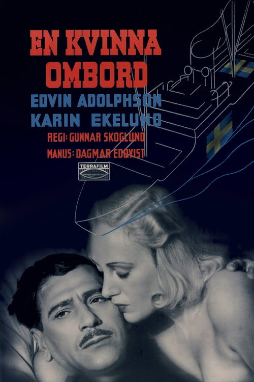 Movie poster for En kvinna ombord (1941)