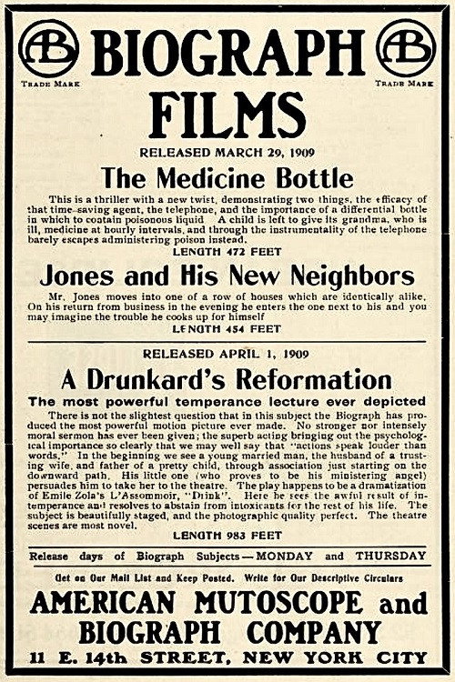Movie poster for The Medicine Bottle (1909)