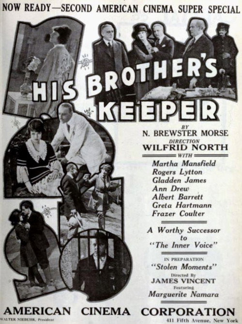 Movie poster for His Brother's Keeper (1921)