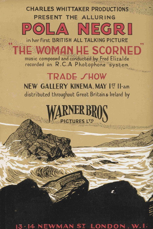 Movie poster for The Woman He Scorned (1929)