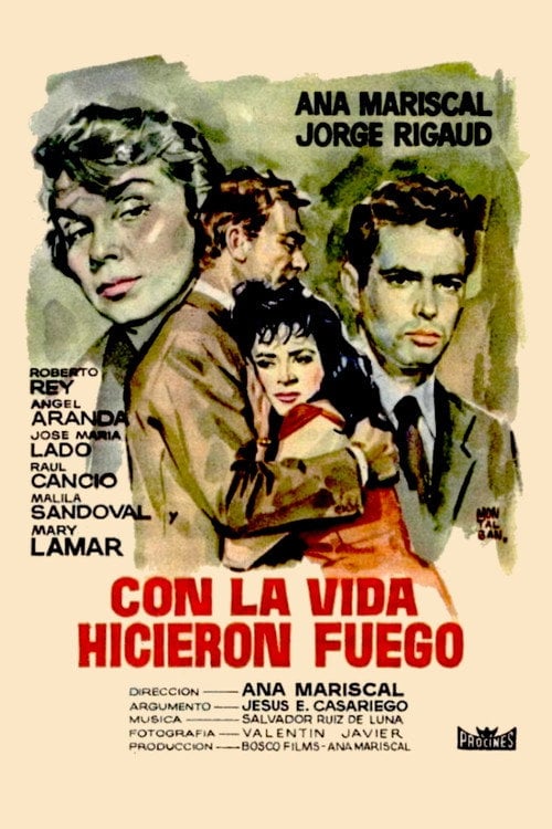 Movie poster for Con la vida hicieron fuego (1959)