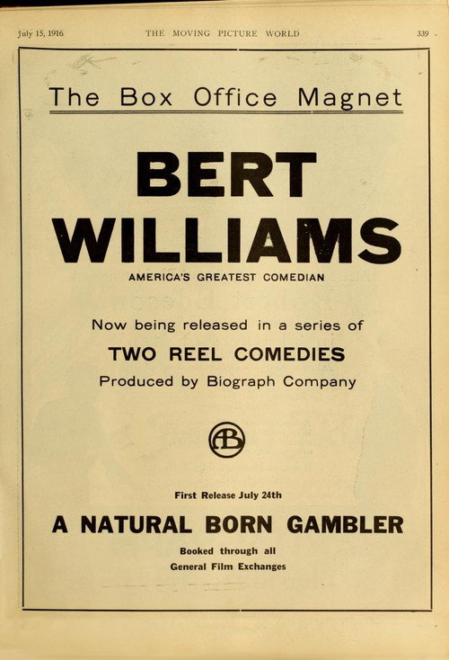 Movie poster for A Natural Born Gambler (1916)