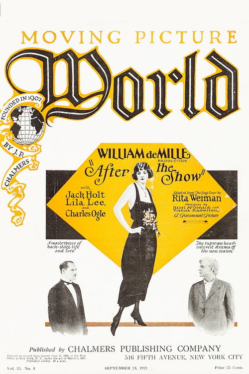 Movie poster for After the Show (1921)