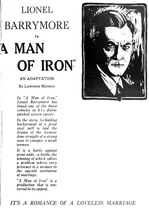 Movie poster for A Man of Iron (1925)