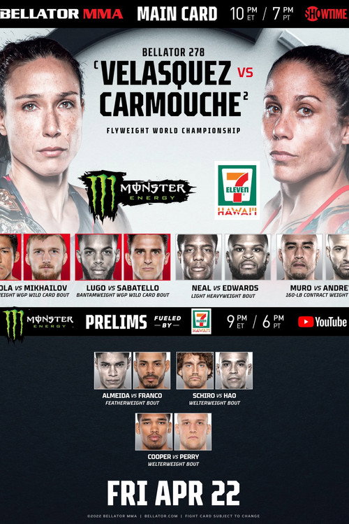 Movie poster for Bellator 278: Velasquez vs. Carmouche (2022)
