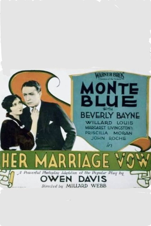 Movie poster for Her Marriage Vow (1924)