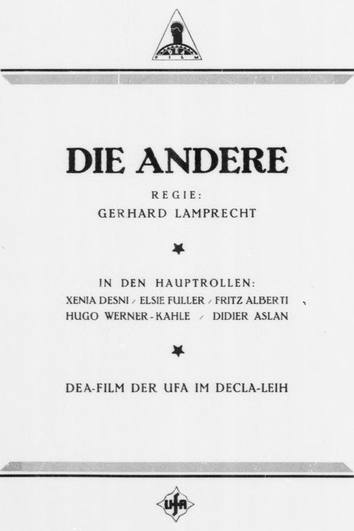 Movie poster for Die Andere (1924)