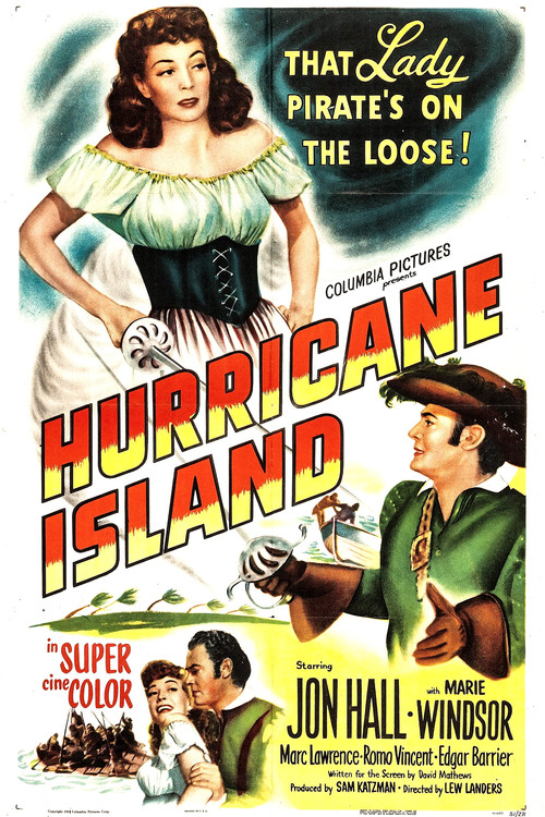 Movie poster for Hurricane Island (1951)