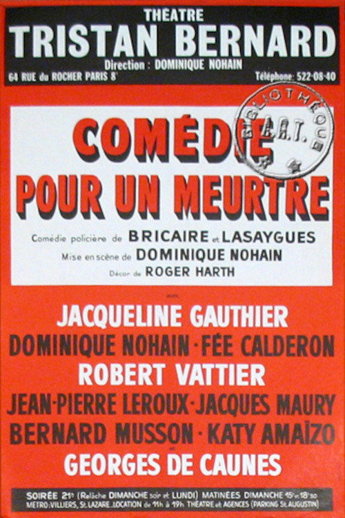 Movie poster for Comédie pour un meurtre (1981)